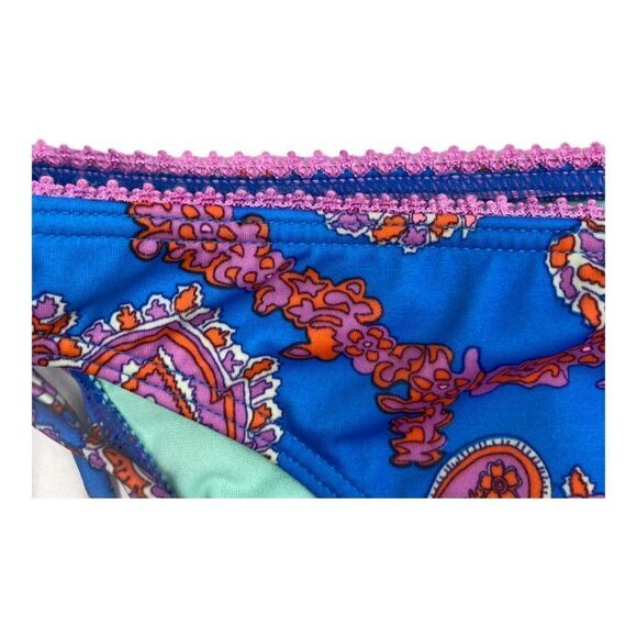 Billabong floral Lace Trim Bikini w Tassels US M - Picture 6 of 7